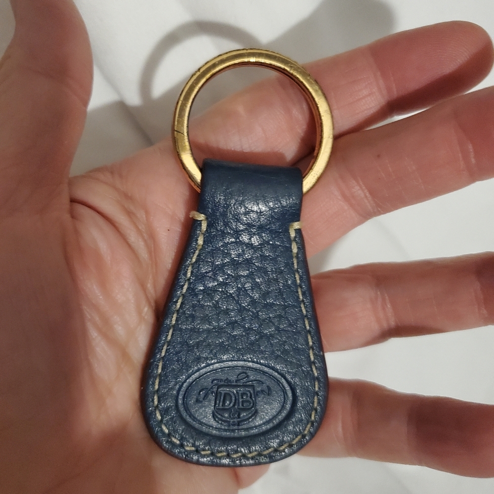 Dooney & Bourke Blue Leather Key Holder